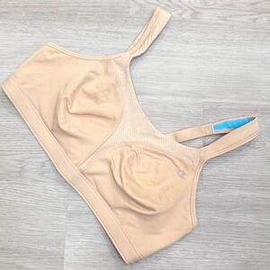 Champion Full Support Sports Bra 40C Athleticwear Adjustable Straps Beige
